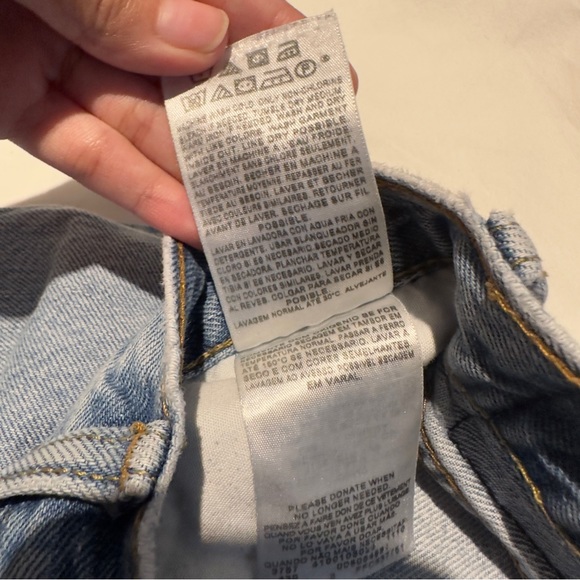 Levi’s 505 Straight Leg Light Wash 36 x 30 Demin Jeans Vintage Men’s 90s Baggie - Picture 4 of 12